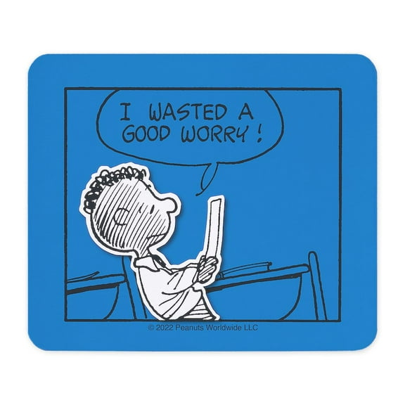CafePress - Peanuts Franklin Wasted A Good Worry - Non-slip Rubber Mousepad, Gaming Mouse Pad
