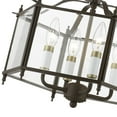 thumbnail image 6 of Livingston 4 - Light English Bronze And Antique Brass Brass Traditional Incandescent Steel Pendant Light, 6 of 13