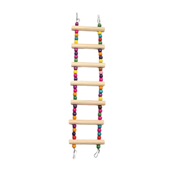Pet Ladder Bird Toys for Bird Parrot Macaw African Greys Budgies Cockatiels Parakeet Hamster Rat Crawling Rainbow Bridge Wooden Cage Funny Perch Trainning Swing Toys
