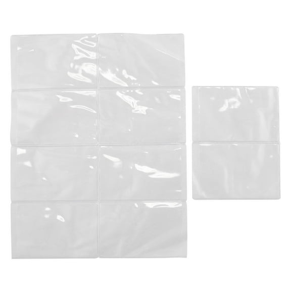 10Pcs Soft Clear Plastic Card Sleeves Protectors, for ID Cards, Band etc.