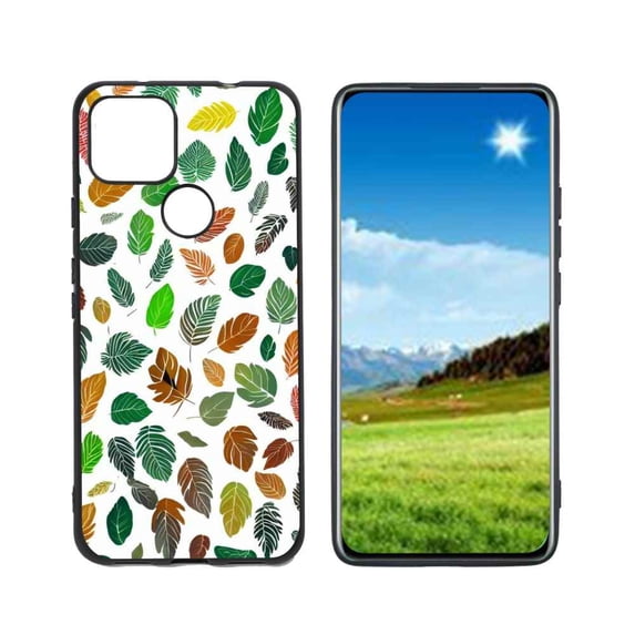 Compatible with Google Pixel 5A 5G Phone Case, Leaves-167 Case Men Women, Flexible Silicone Shockproof Case for Google Pixel 5A 5G