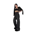 thumbnail image 6 of 2026 Spring New Style Frayed Edge Design Trendy Women's Jeans American Retro Wide-Leg High-Waisted Slight Flare Pants, 6 of 6