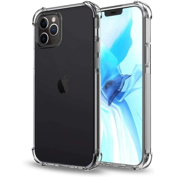 For Apple iPhone 12 Pro Max Clear Case Shockproof Tough Gel Clear Transparent Air Cushion Cover (Crystal Clear)