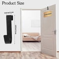 thumbnail image 2 of 2026 Towel Hook 5 Pack Stainless Steel Water Proof Over Shower Door Hook for Bathroom Frameless Glass Door 0.82(2.1cm) Hanging Towels , Matte Black, 2 of 5
