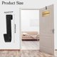 thumbnail image 2 of 2026 Towel Hook 5 Pack Stainless Steel Water Proof Over Shower Door Hook for Bathroom Frameless Glass Door 0.82(2.1cm) Hanging Towels , Matte Black, 2 of 5