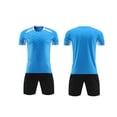 thumbnail image 2 of Odeerbi Conjunto de Uniformes de Entrenamiento de Fútbol de Malla Para Chicos Y Niñas Pantalones Cortos de Camiseta de Manga Corta En Cuadro Conjunto Atlético Seco Rápido Para 5-15 Años, 2 of 8
