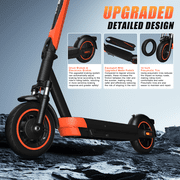OBX Electric Scooter for Adults, 500W Motor 21MPH 22Miles Range,10 Pneumatic Tires & APP Control, Foldable Commuting E-Scooter with Front Suspension