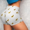 thumbnail image 4 of Naloa Gold Rabbit Biker Shorts for Women Seamless Scrunch Short Women’s Yoga Shorts for Gym Running Sport Shorts - Large, 4 of 9