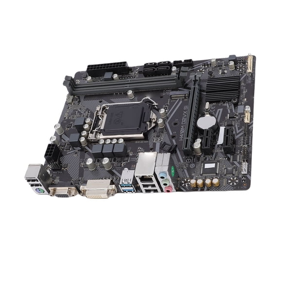 Placa Base Para Computadora Pci H410M-D2VX-SI M-ATX, 2 Ranuras DIMM DDR4, Aptas Para Procesador De CPU LGA 1200 De 10.a Generación, Compatible Con 2 Canales DDR4 2933 2666 2400