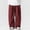 #Wine, variant on DPTALR Men's Solid Color Loose Straight-Leg Pants Elastic-Waist Drawstring with Pockets,Black,Size L