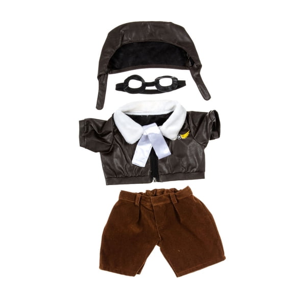 Pilot Outfit with Goggles for 14"-18" Stuffed Animals, Plush Toy Costume