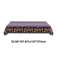 thumbnail image 2 of sruoe Tablecloth, 54 X 108in Carnival Mask Tablecloth, Waterproof Machine Washable Foldable Purple Rectangle Tablecloths, Table Cloth for Dining, Home, Party Decor, Plastic, 2 of 6