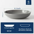 thumbnail image 6 of Pasta bowl 30 ounces, large salad bowl, shallow soup bowl, porcelain pasta bowl 6, microwave dishwasher safe, 6 of 7