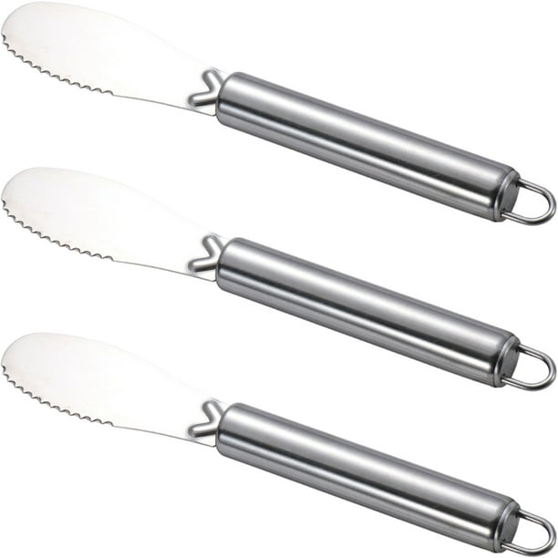 BRIGHTFUFU 3pcs Extendedor de mantequilla de acero inoxidable con manguero sándwich spcherador de queso