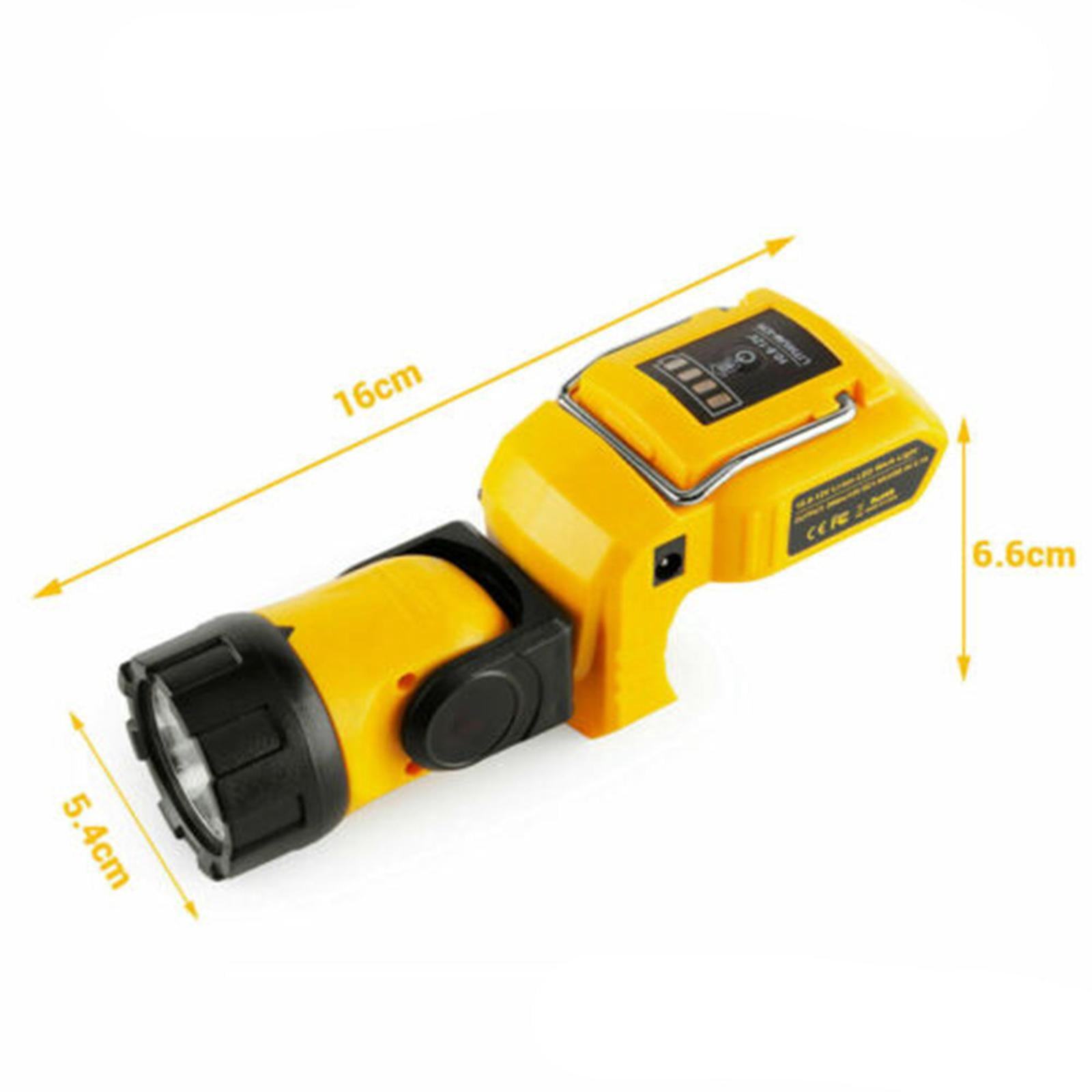 Cordless Flashlight Powered by Li-Ion Battery for DeWalt 12V MAX Li-Ion Battery, Spotlight for Outdoor, Indoor