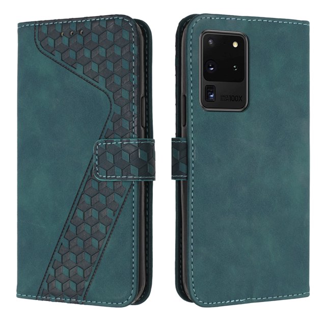 Compatible with Samsung Galaxy S20 Ultra 5G Case Wallet Design with Card Slots Magnetic Closure Cover