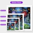 thumbnail image 5 of Happy New Year Abyssinian Family Cheer Winter Midnight Firework Vinyl Sticker Cat Lover Kitten Owner Gifts Waterproof Decal Art Decor - 02025, 5 of 5
