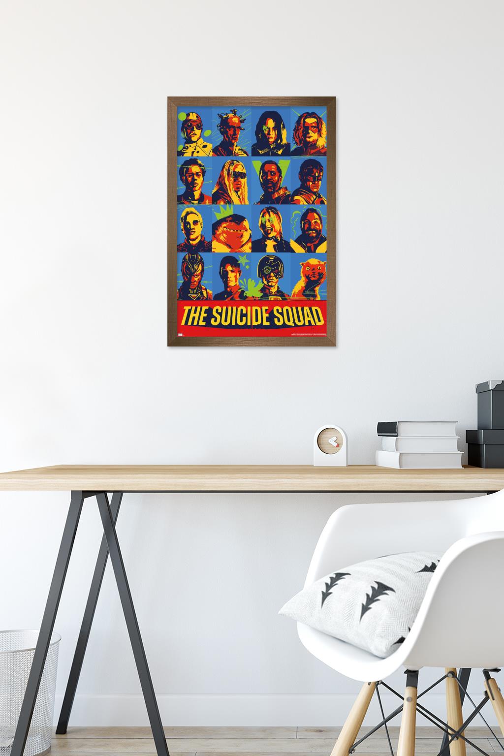 DC Comics Movie The Suicide Squad - Grid Wall Poster, 14.725" x 22.375", Framed