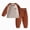 N362-Brown, variant on bwdbhd Toddler Pajamas Girl Boys' Pajamas 2-Piece Pjs Sleepwear Kids Cartoon Fall Winter Outfits