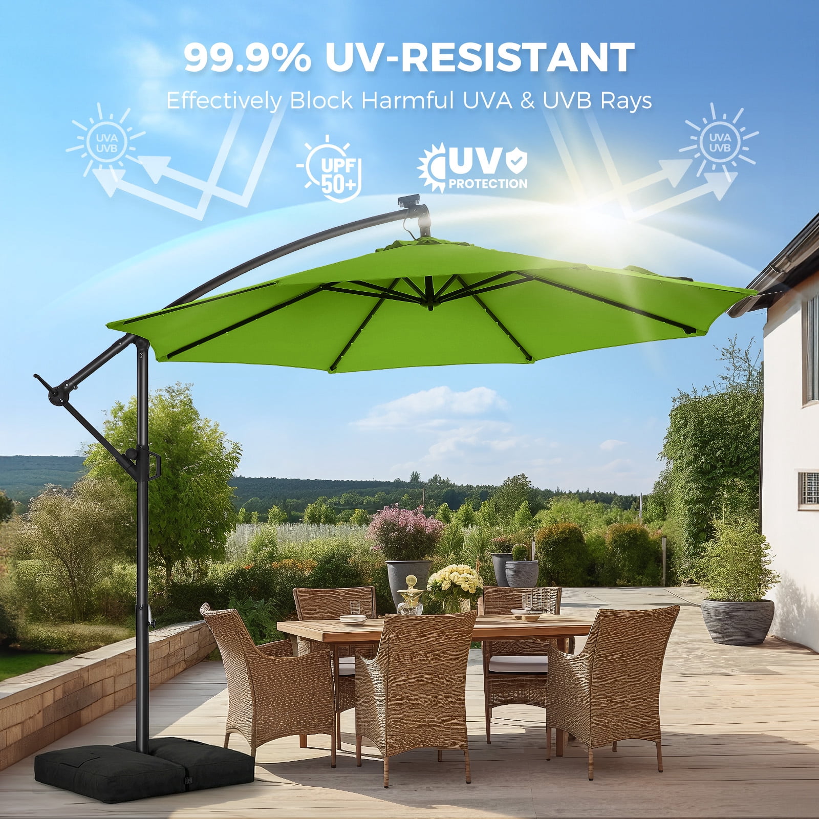 blissun 22lb heavy duty patio market umbrella base stand Blissun 22lb Patio Market Waterproof Umbrella Base Heavy Duty Outdoor Stand