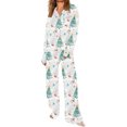 thumbnail image 1 of RKSTN Ensembles de Pyjama pour Femmes Automne et Hiver Chemise à Manches Longues à Col en V Imprimée de Noël Ensemble de Pyjama Doux et Confortable Pyjamas, 1 of 5