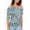 Blue, variant on Women's Off Shoulder Leopard Print Top with Strappy Detail and Relaxed Fit for a Bold Casual Look- Small, Olive Green