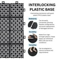 thumbnail image 6 of 60 PCS Interlocking Deck Tiles 12" x 12", Plastic Patio Tiles Outdoor Flooring Deck Tiles, Waterproof Outdoor All Weather, Floor Tiles for Balcony Backyard Porch Indoor Outdoor, Black(Rosette Pattern), 6 of 11