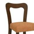 thumbnail image 5 of Euroco Mid-Century Dining Chairs Set of 2, Upholstered Kitchen Side Chairs Accent Chairs with Wooden Legs for Living Room,Caramel & Walnut, 5 of 8