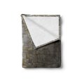 thumbnail image 2 of Street Soft Flannel Fleece Blanket, Modern Avenue at Dark Night with a Open Lamp and Bench and Stone Wall Behind Image, Cozy Plush for Indoor and Outdoor Use, 70" x 90", Multicolor, by Ambesonne, 2 of 5
