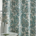 thumbnail image 4 of THD Paisley Faux Silk 100% Blackout Thermal Lined Energy Efficient Curtain Grommet Panels - Pair, 4 of 36