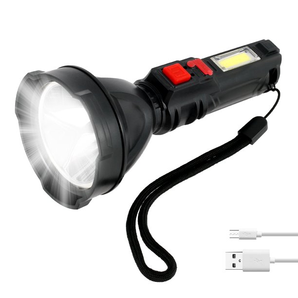 Muyoka Linterna LED Zoomable Antorcha Lámpara Potente USB Recargable Camping Senderismo Luz para Camping Senderismo Pesca Nocturna al aire libre Muyoka Hogar