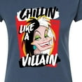 thumbnail image 3 of Disney Villains - Cruella Chillin Like A Villain - Juniors Fitted Graphic T-Shirt, 3 of 5