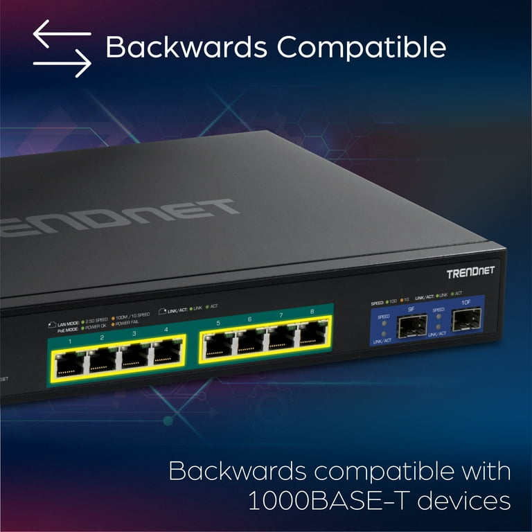 TRENDnet TPE-3102WS, 10-Port Multi-Gig Web Smart PoE+ Switch