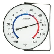 La Crosse Technology 5-In. Analog Weather Thermometer with Mounting Bracket, 104-105-TBP