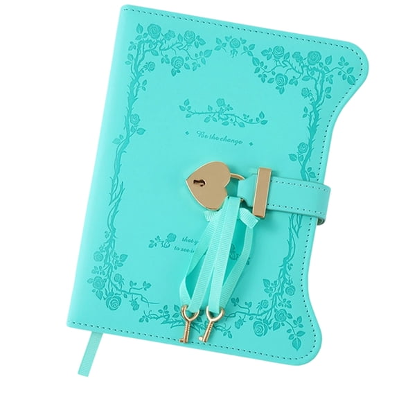 Lynono Retro Diary Notebook with Lock PU Travel Journal 360 Pages For Daily Note Taking