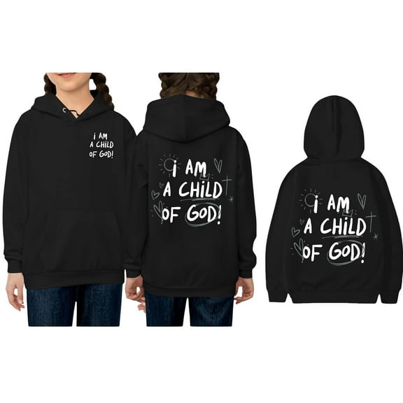 Toddler Hoodies Jesus Loves You Hoodie Long Sleeve Graphic Hoodies Fashion Loose Pullover Top Cute Sweatshirts Little Boy Clothes 90 Cute Boy Girl Clothing