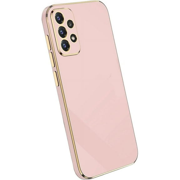 for Galaxy A53 5G Case Cute Full Camera Lens Protection & Luxury Electroplating Plated Shockproof Edge Bumper Soft TPU Protective Cover Phone Cases for Samsung Galaxy A53 5G 6.5" 2022-Pink