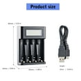 thumbnail image 5 of CIYISON 4 Slot AA LR03 Battery Charger LCD Display Charger for NiMH AA LR03 Rechargeable, 5 of 12