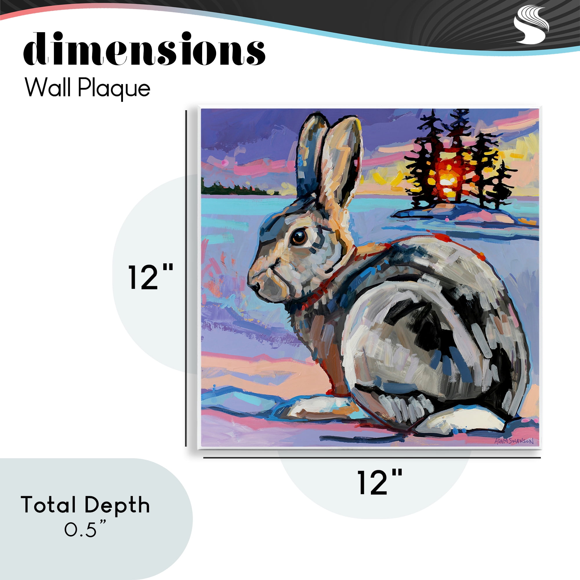 Runaway Goliath Rabbit Wall Plaque Art, design by Adam Swanson