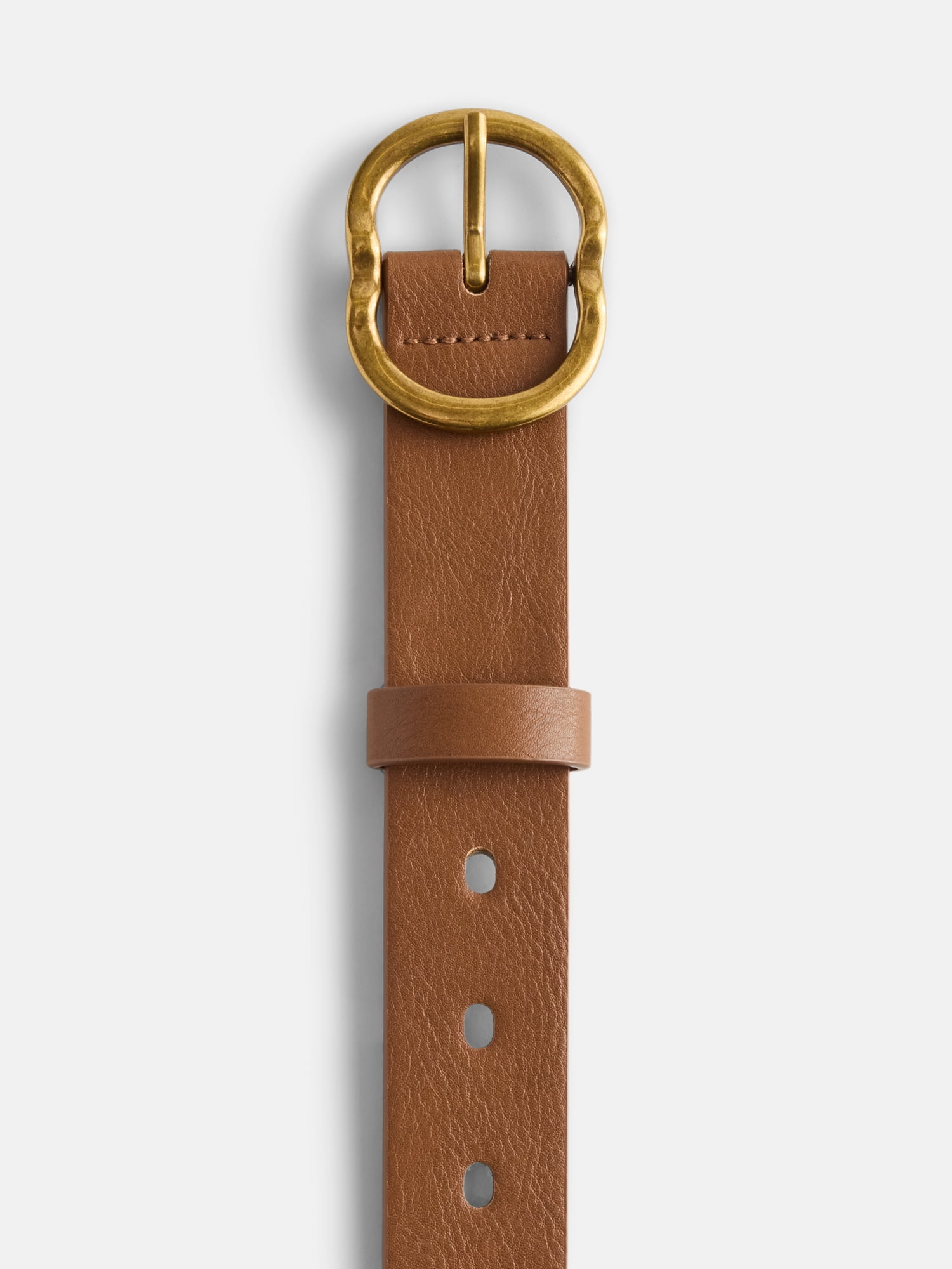 No Boundaries Slotted Perforated Belt, Women's, Cognac