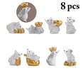 thumbnail image 2 of 8PCS Ornement Miniature Rat Riche Micro Ornement de Paysage Décor de Jardin de Fées, 2 of 10