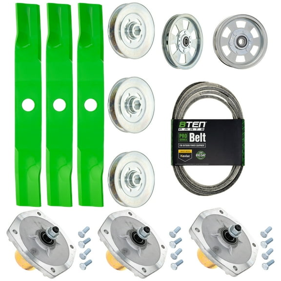 8TEN Blade Spindle Belt idler Kit for Kubota Z421 Z422 RCK54P-400Z K5613-34340 MK1014049