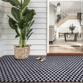 thumbnail image 6 of BESTVUE Runner Rug Outdoor Non Slips Carpet Runners Indoor Utility Area Rugs Mat for Kitchen Hallway Entryway Garage with Rubber Backing Checkred Grey 4ft x 12ft, 6 of 7