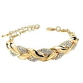 thumbnail image 1 of Con pulsera de moda europea y joyas para mujer, joyas de oro de 18 quilates, pulsera de boda, pulseras de hojas, 1 of 8