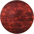 thumbnail image 1 of Ahgly Company Indoor Round Mid-Century Modern Red Oriental Area Rugs, 4' Round, 1 of 6