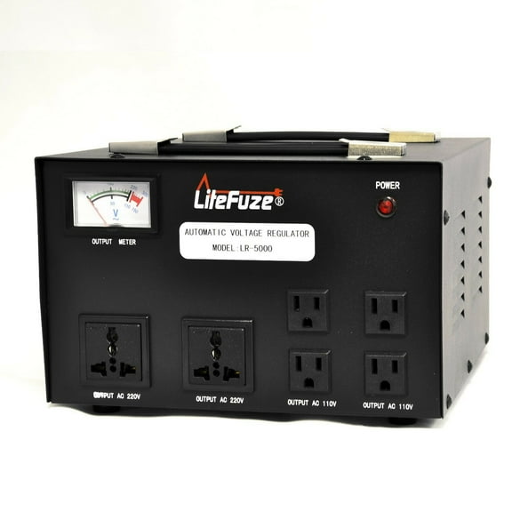 LiteFuze Voltage Regulator Converter Transformer Step Up/Down 5000 W(LR-5000UP)
