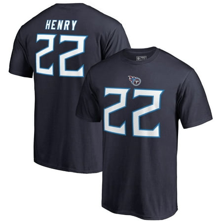 Derick Coleman Jersey Derrick Henry Tennessee Titans NFL Pro Line by Fanatics Branded Authentic Stack Name & Number T-Shirt - Navy ()