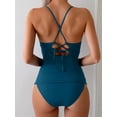 thumbnail image 3 of Trajes de baño Tankini B2prity para mujer Tummy Control Peacock Blue, 3 of 5