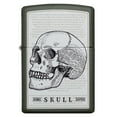 thumbnail image 4 of Zippo Briquet de Poche Vert Mat Design Crâne Littéraire, 4 of 10