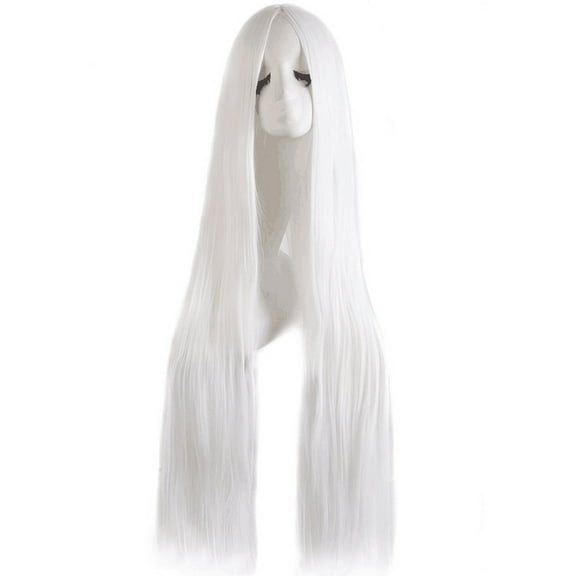 WSBDENLK Clearance Wigs Cos Wig Universal Black White Long Straight Hair Style for Men and Women Big Deals